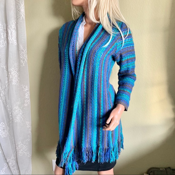 MULTIPLES Boho Fringe Open Cardigan - Picture 7 of 8